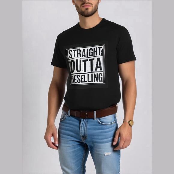 Streetwear Graphic Tee Reseller Humor “Straight Outta Reselling” Handmade 3X - Picture 3 of 8